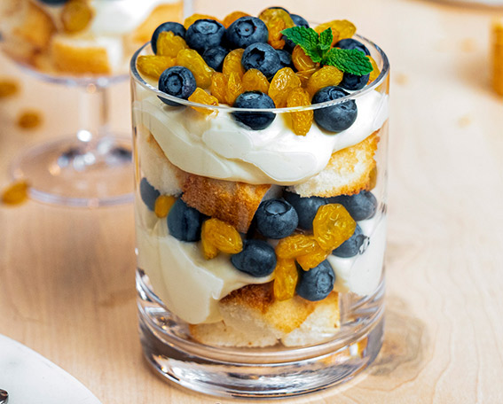 Blueberry and Lavender Cheesecake Trifle