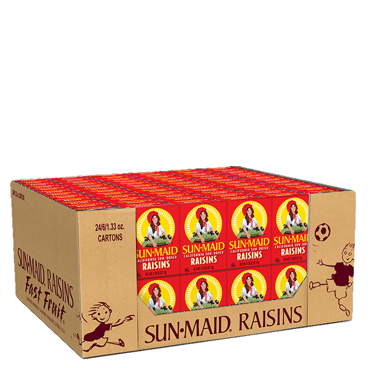 Sun-Maid California Sun-Dried Raisins 144 count 1.33 oz. boxes